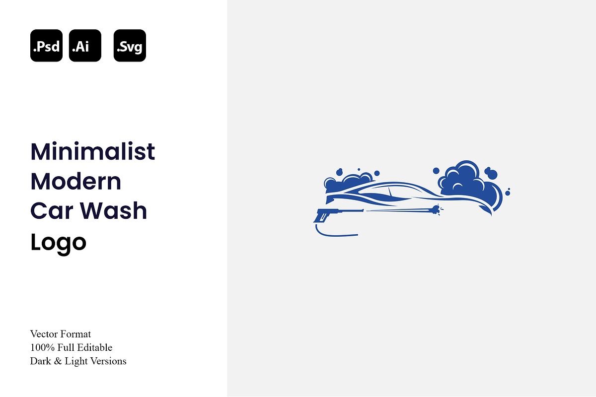Minimalist Modern Car Wash Logo, a Branding & Logo Template by Luxury Logos (Photo 1 of 4)