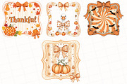 Pumpkin Autumn Coquette Bow Frame, an Illustration by OK Design (Thumbnail 4 of 4)