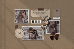 Vintage Moodboard Mockup Scene