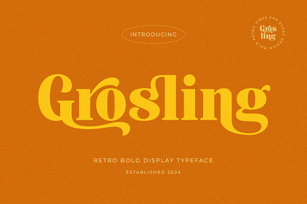 Grosling - Retro Bold Serif Font, a Serif Font by Jimoji