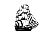 Vintage Sailing Ship SVG Bundle, an Illustration by Designs_River (Thumbnail 13 of 31)