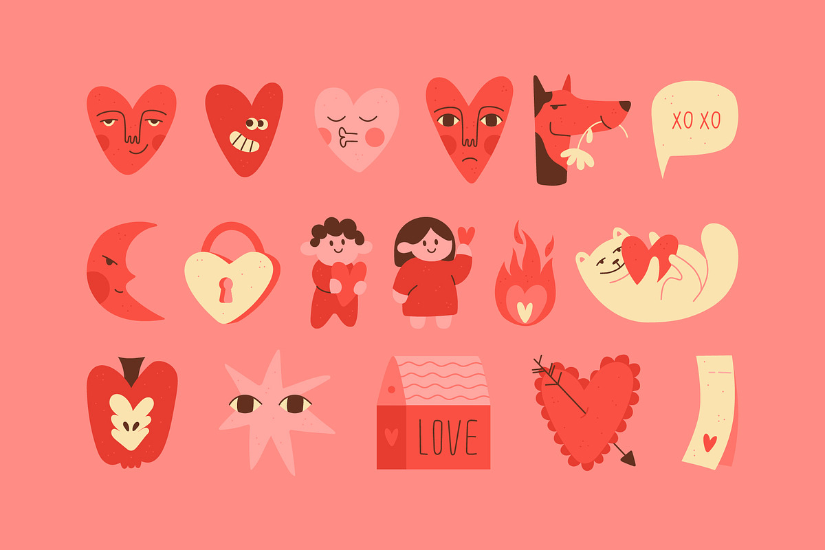 LOVE | Graphic collection, an Illustration by katieromanoff_art (Photo 4 of 13)