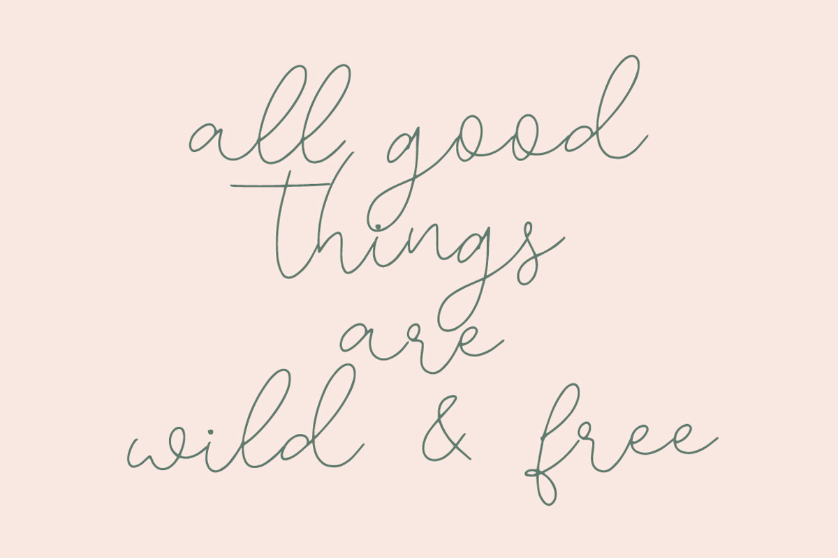 Mountain, a Script Font by Katie Holland (Photo 5 of 7)