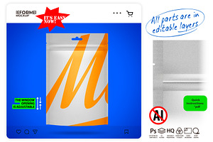 Doy-Pack With Zipper Mockup, a Packaging Mockup by Reformer Mockup