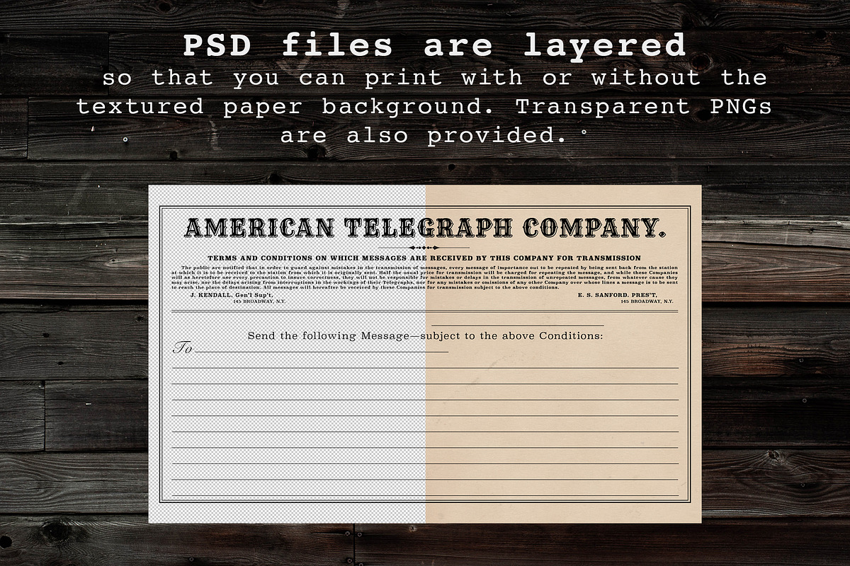 Vintage Telegrams Ephemera, an Object Graphic by The Digital Prop Shop (Photo 6 of 7)