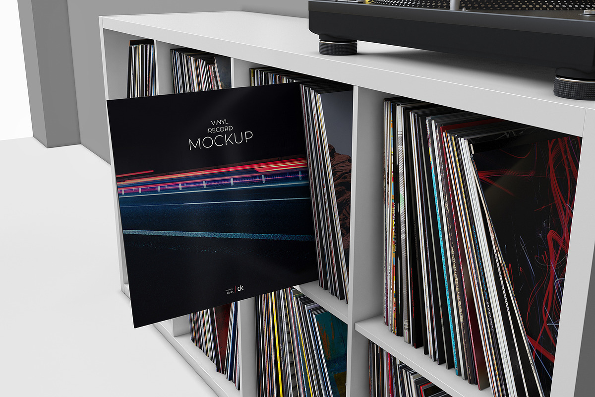 Vinyl Record Mockup 4, a Packaging Mockup by KIPET (Photo 8 of 15)