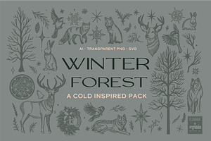 Winter Illustration Pack - Vintage