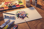 Spring flowers, watercolor painting, a Texture Illustration by Allween (Thumbnail 7 of 7)