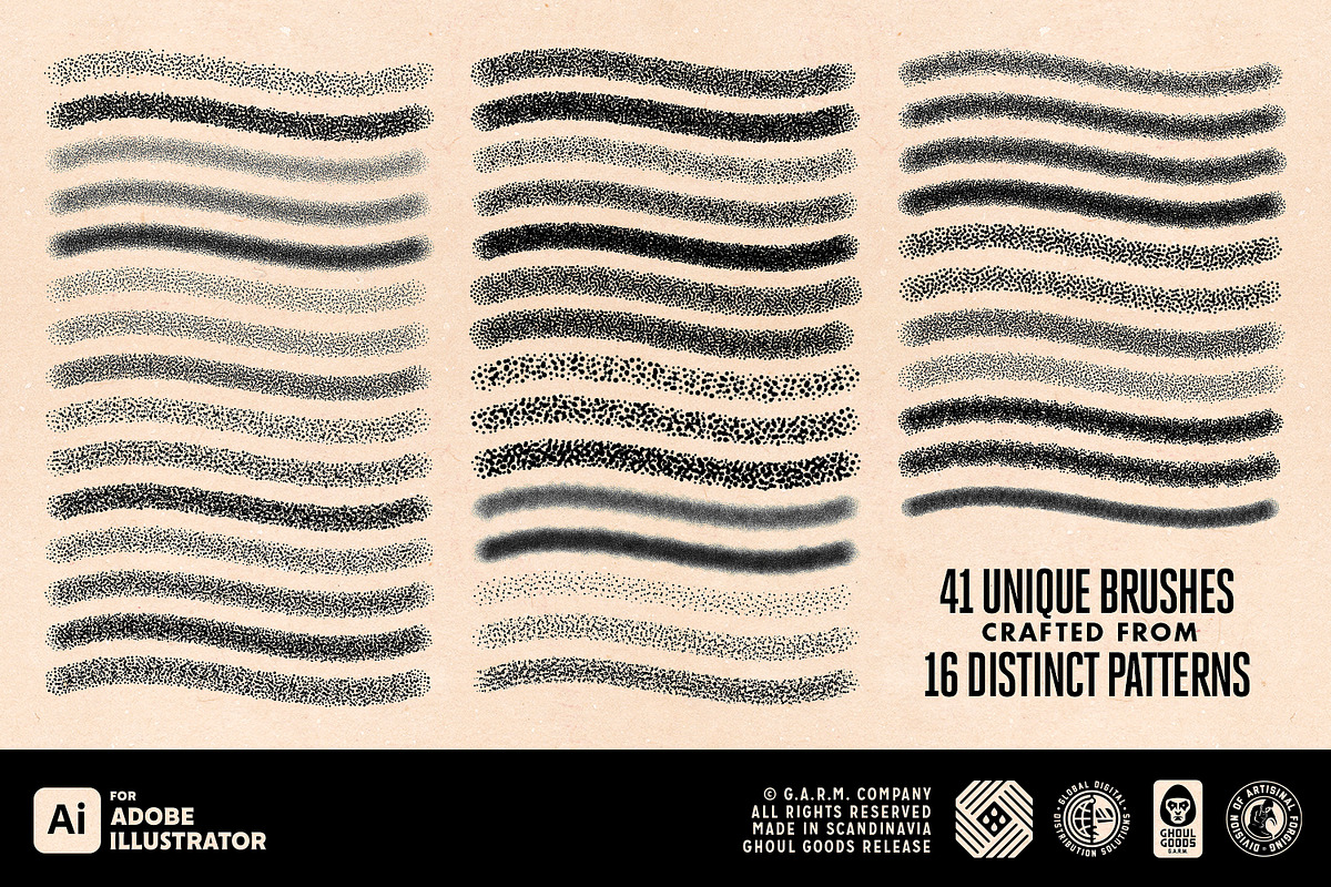 G.A.R.M. Illustrator Brush Bundle, a Brush Add-On by G.A.R.M. Company (Photo 14 of 15)