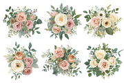 Blush Floral Watercolor Bundle, an Illustration by musafir_fashion (Thumbnail 12 of 13)