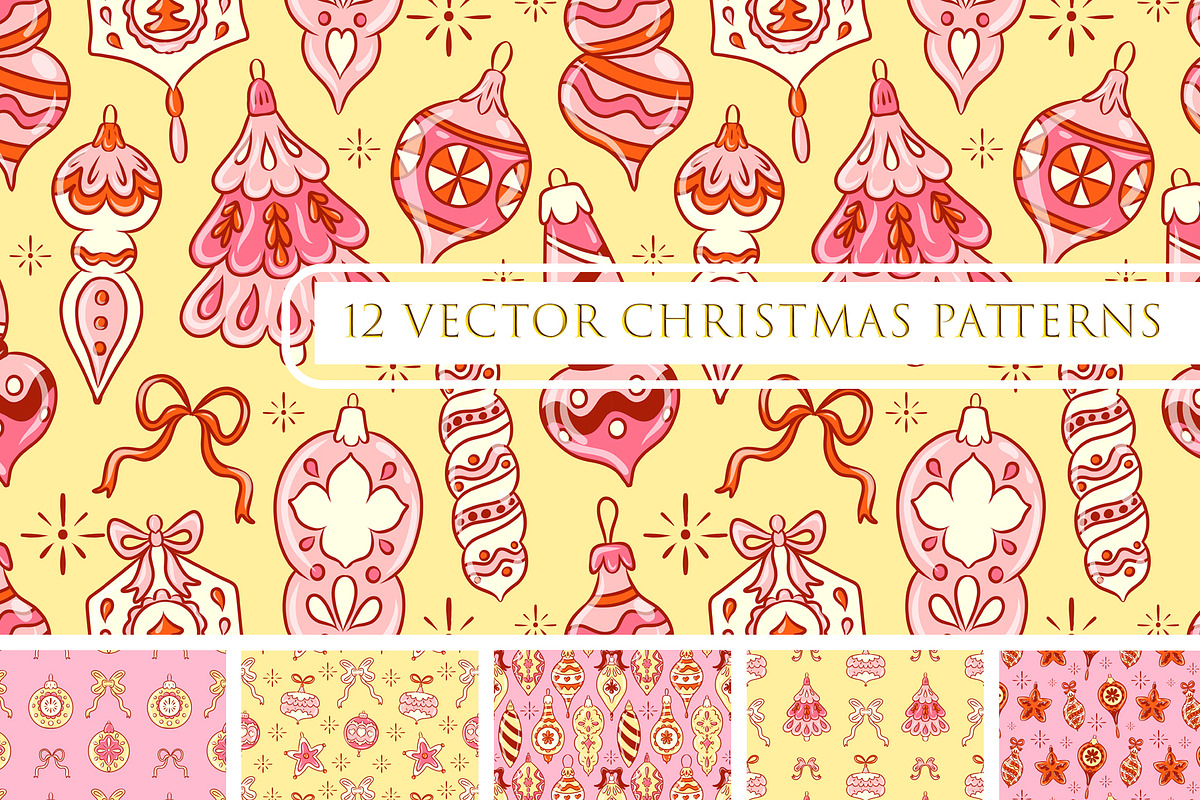 Christmas Toys 12 patterns, a Pattern Graphic by Carpet Tapete Pretzel (Photo 1 of 19)