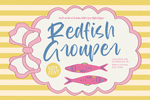 Redfish Grouper Bold Modern Handwr