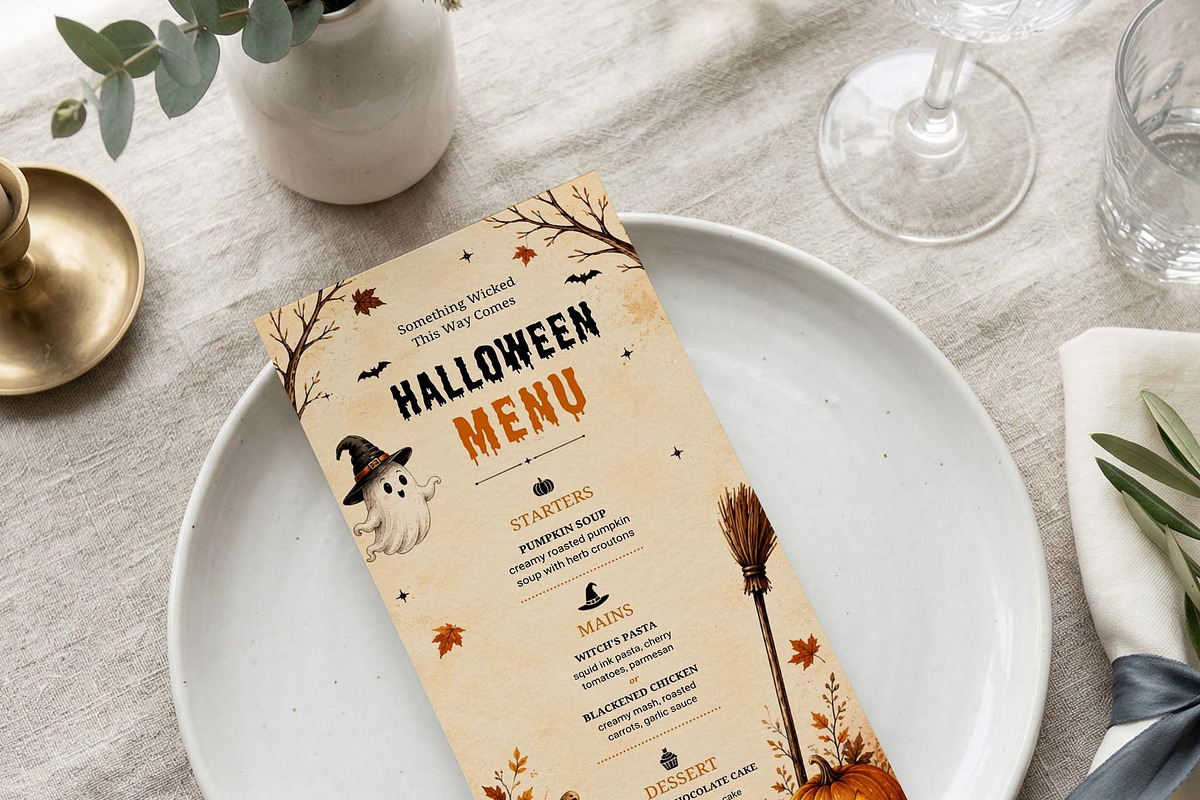 Halloween Menu Template, an Invitation Template by Arslan (Photo 5 of 5)