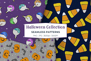 Halloween Seamless Pattern Set of 6, a Pattern Graphic by Fern & Quill (Thumbnail 1 of 10)