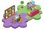 Hybrid Work Set 01, a Work Illustration by AndriiStore (Thumbnail 4 of 11)