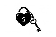 Heart Lock and Key Silhouette Icons, an Illustration by Designer_Momina (Thumbnail 6 of 51)