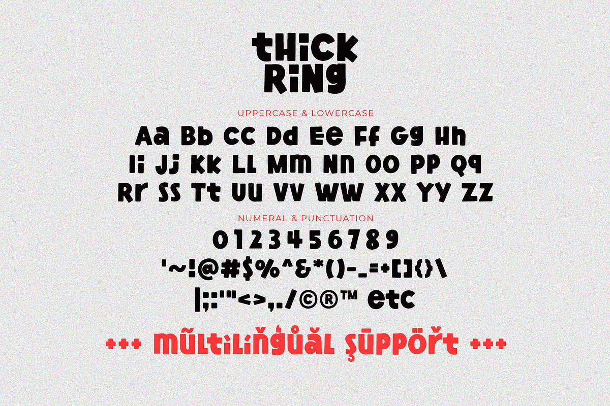 Thick Ring - Cute Mixed Bold Font, a Sans Serif Font by Airotype (Photo 10 of 11)