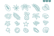 Tropical Doodles, Vector Set, a Decorative Illustration by Ilia Design (Thumbnail 8 of 11)