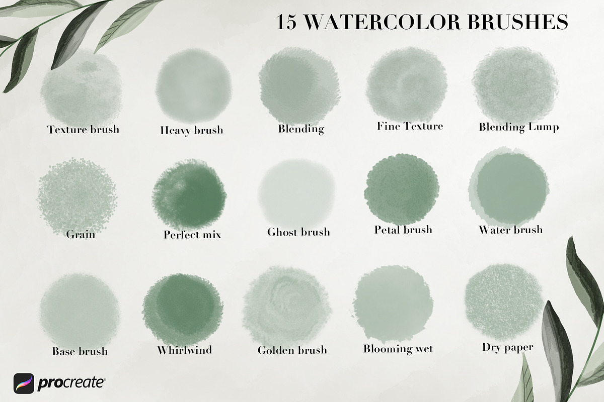Aqua Studio Watercolor brushes preview 2