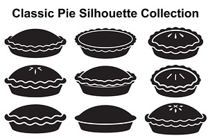 Homestyle Pie Silhouette Set, an Object Graphic by Designs_River