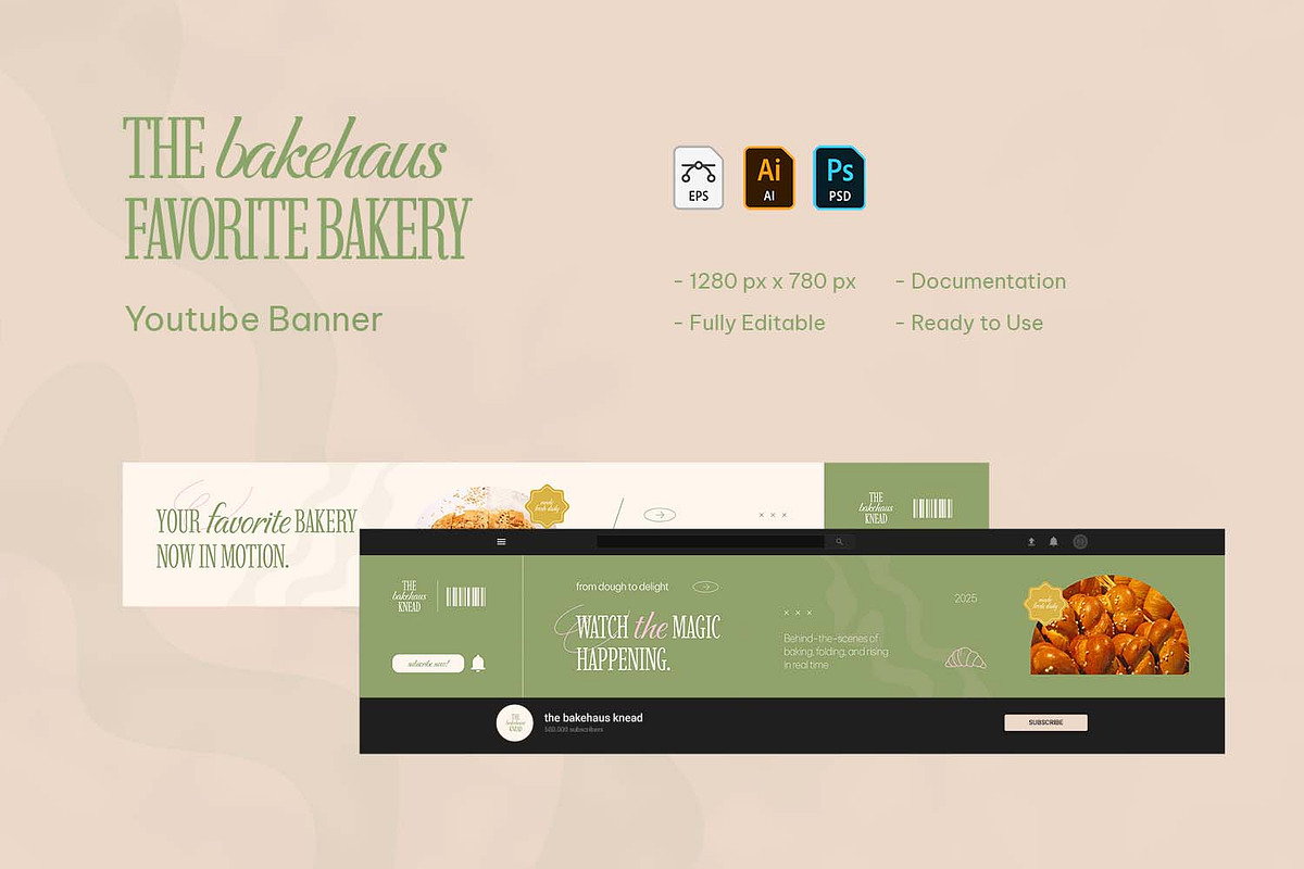 Favorite Bakery - YouTube Banner, a Social Media Template by VUNIRA (Photo 1 of 3)