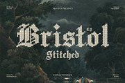 CS Bristol Stitched, a Blackletter Font by Craft Supply Co. (Thumbnail 1 of 8)