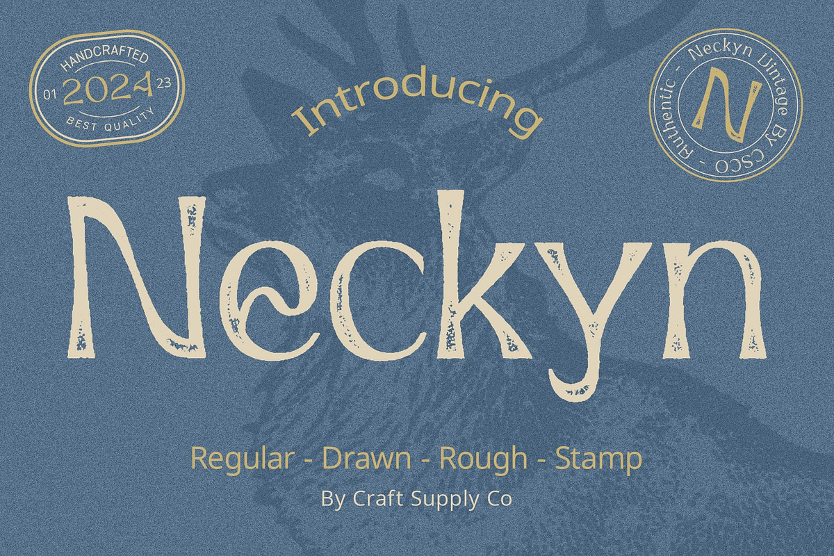 Neckyn Vintage, a Serif Font by Craft Supply Co. (Photo 1 of 8)