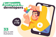 Programming Illustration Set, a Work Illustration by StonePic (Thumbnail 1 of 3)