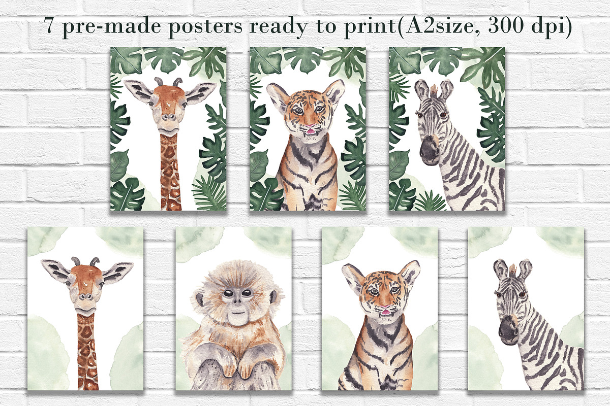 Baby animals - watercolor set, an Animal Illustration by Visual Animal (Photo 5 of 11)
