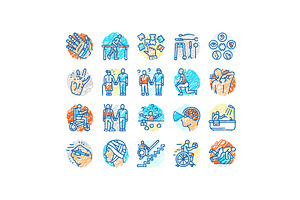 occupational therapist health icons, an Object Illustration by pikepicture