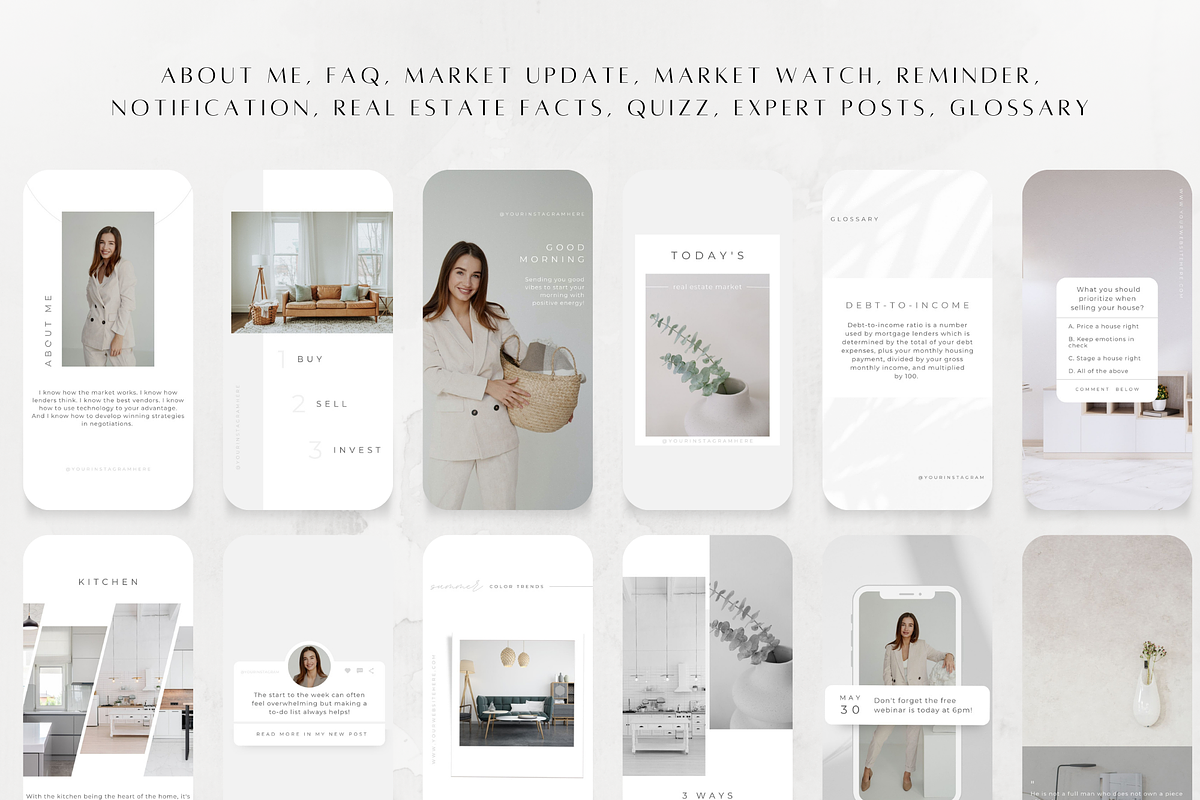 350 Real Estate Story Templates, a Social Media Template by ZoaniDesign (Photo 5 of 10)