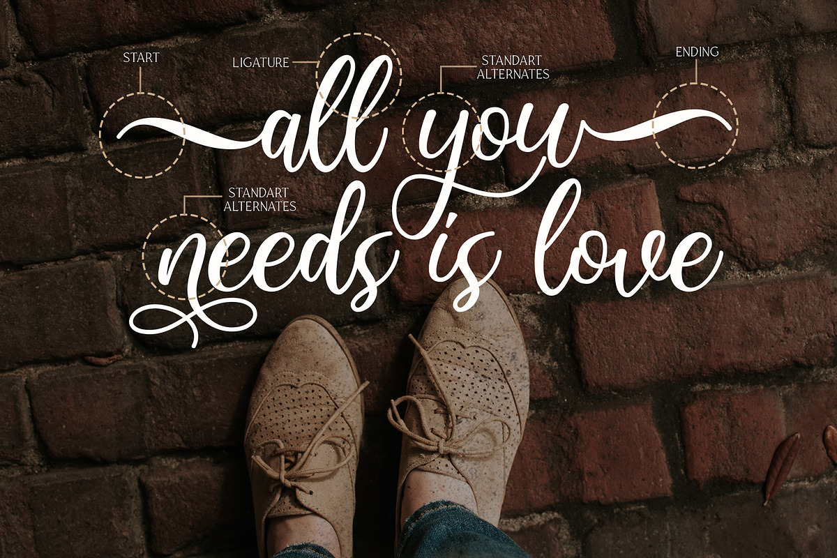 Virgiluna - Modern Calligraphy Font preview 2