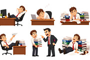 Cartoon office worker in lazy and, a Technology Illustration by ZinetroN (Thumbnail 2 of 3)