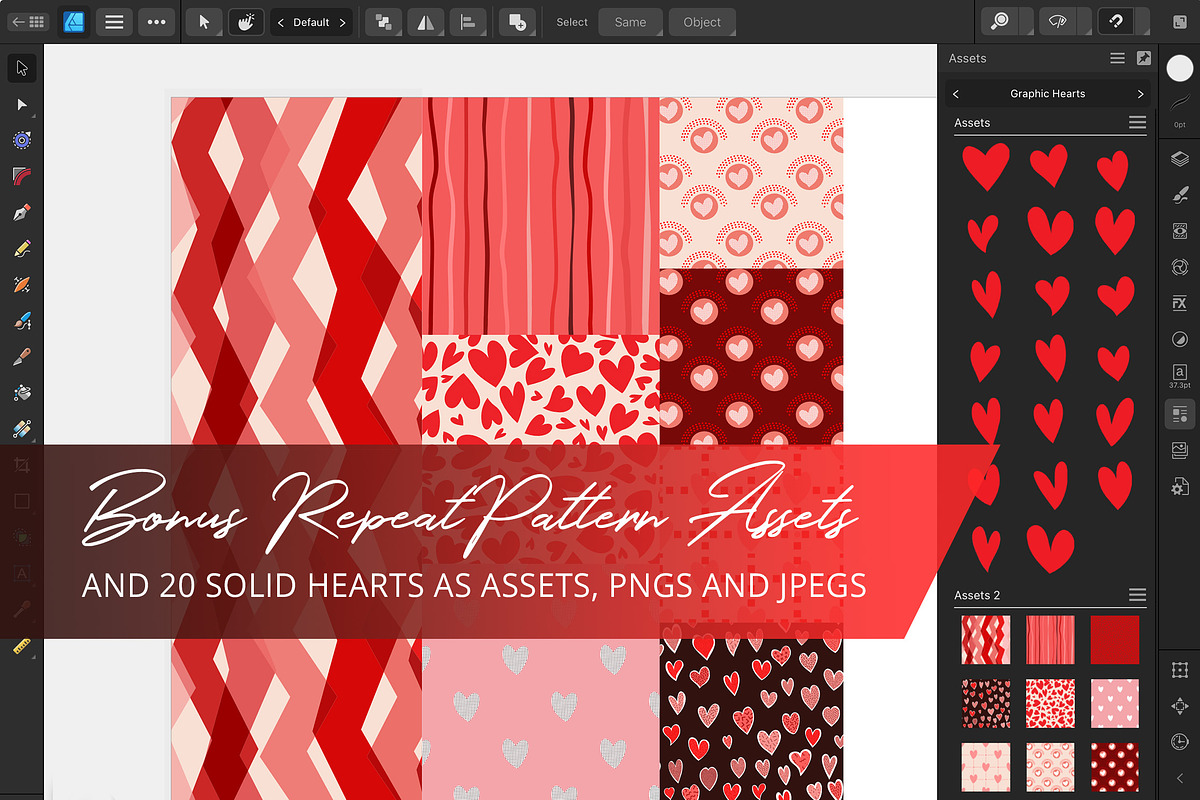 Graphic Hearts Procreate/Affinity, a Brush Add-On by DeloresArt (Photo 6 of 15)