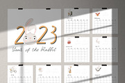 2023 rabbit calendar - 4 templates, a Stationery Template by Cute vector (Thumbnail 7 of 10)