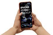Holding iPhone 17 Pro Max Mockup, an iPhone Mockup by Permadi Creative (Thumbnail 2 of 4)