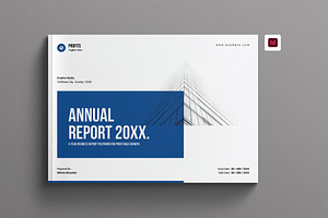 Annual Report Template Landscape, a Brochure Template by Work-Envance