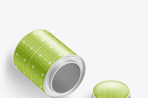 Colored Hexagonal Tea Tin Mockup