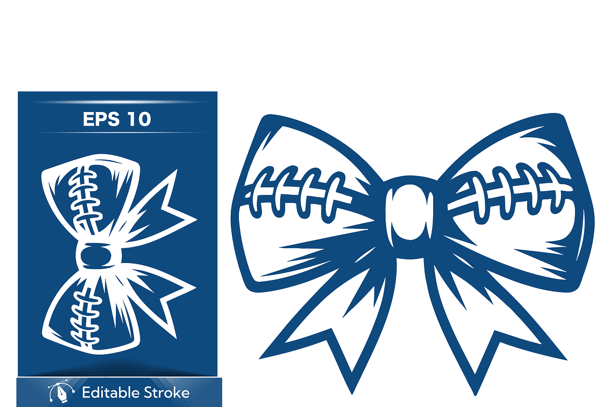 Football-Themed Bow Design, a Sport Illustration by CarWrap design (Photo 2 of 5)