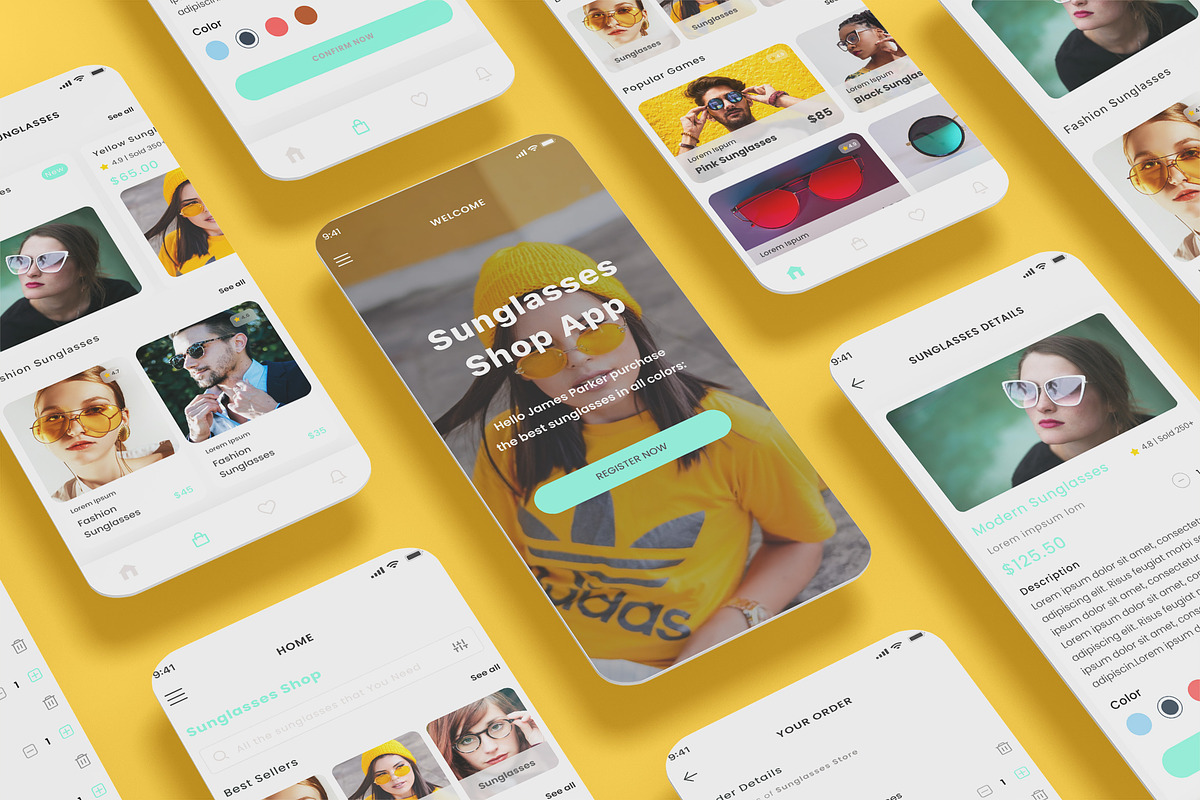 Sunglasses Store Eyewear Glasses App, an App Template by nagaredesignstudio (Photo 1 of 2)