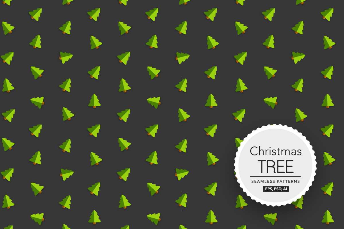 1 Christmas Tree Seamless Patterns, a Pattern Graphic by ToozDesign (Photo 5 of 15)