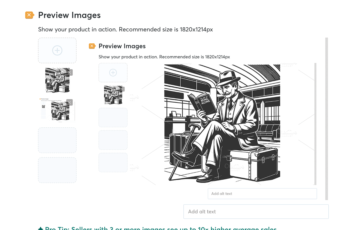 Elegant Gentleman Reading Alone at, a Person Illustration by AlexArt (Photo 3 of 3)