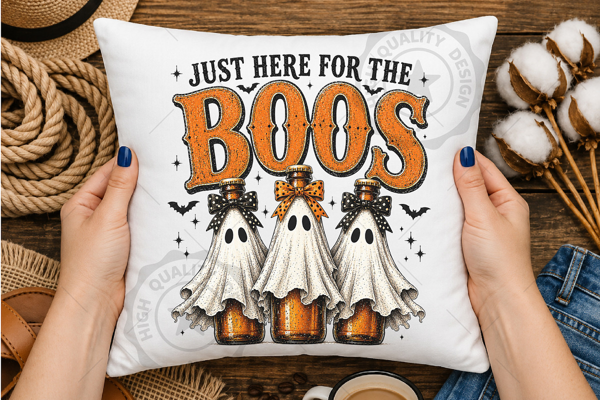 Just Here for the Boos Halloween PNG, a Seasonal Illustration by OK Design (Photo 3 of 5)