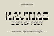 KAVINAS - Retro Display Font, a Font by Ekahermawan (Thumbnail 1 of 13)