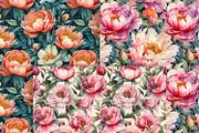 Peony Flowers Seamless Patterns, a Pattern Graphic by ArtIrisArt (Thumbnail 11 of 12)