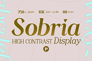 A High Contrast Sharp Serif | Sobria, a Serif Font by Pedroglifos (Thumbnail 1 of 15)