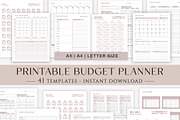 Budget Planner Printable, a Print Template by SofiaDesign16 (Thumbnail 1 of 10)