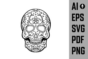 Set Of The Sugar Skulls SVG