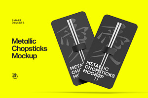 Metallic Chopstick Mockup