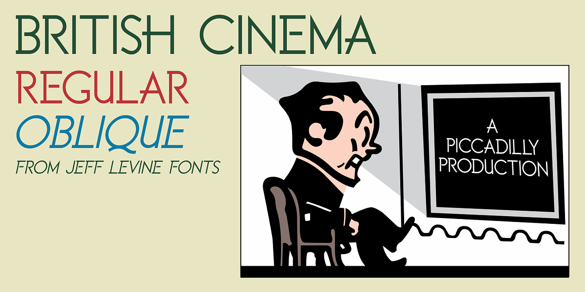 British Cinema JNL, a Sans Serif Font by Jeff Levine Fonts (Photo 1 of 5)